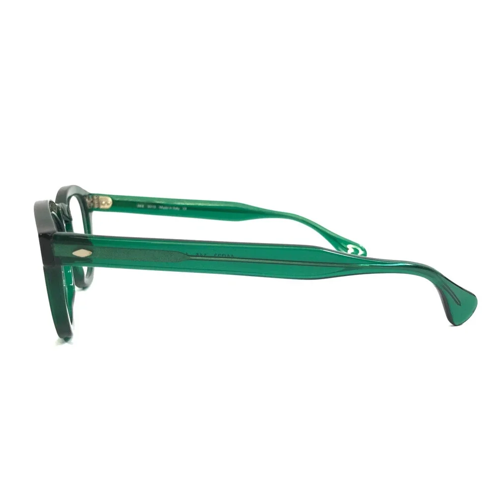 SEE Eyewear Eyeglasses Frames 9215 1487 Polished Clear Green Horn Rim 44-23-145